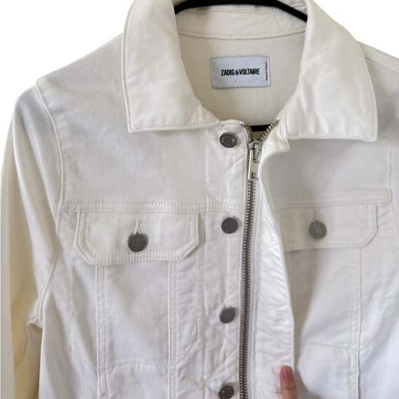 Zadig & Voltaire Kikoy Denim Jacket Skull Stars - Picture 6 of 11